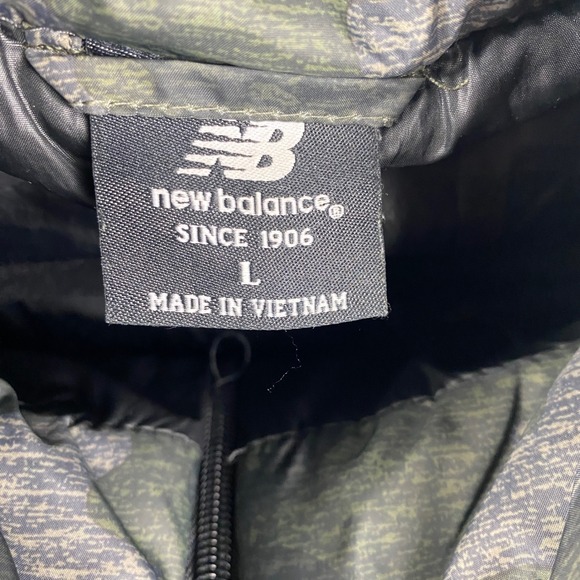 New Balance Jacket Mens L Camo Puffer Full Zip Lightweight Coat Outdoors - Picture 6 of 10
